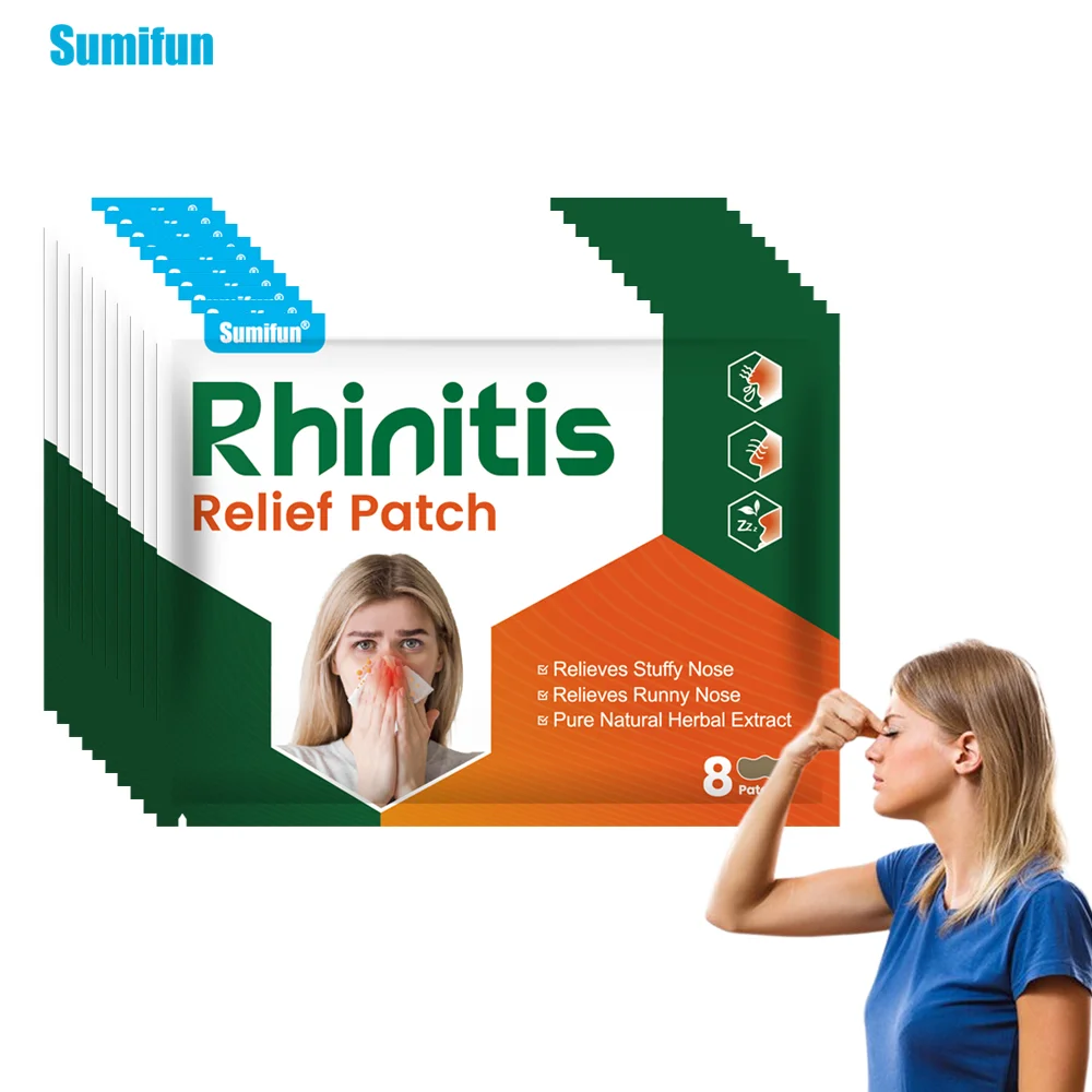 8/40/80Pcs Sumifun Rhinitis Patch Relieve Nasal Congestion Treating Sinusitis Sticker Anti Snoring Cold Allergy Medical Plaster