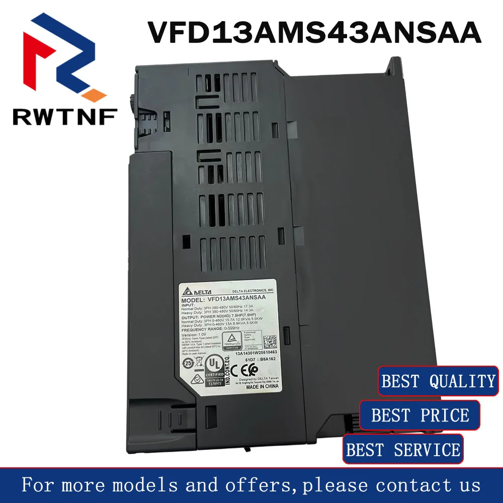 

Brand New Genuine VFD13AMS43ANSAA Delta MS300 Inverter 5.5KW 380V Three-phase,100% original warehouse stock