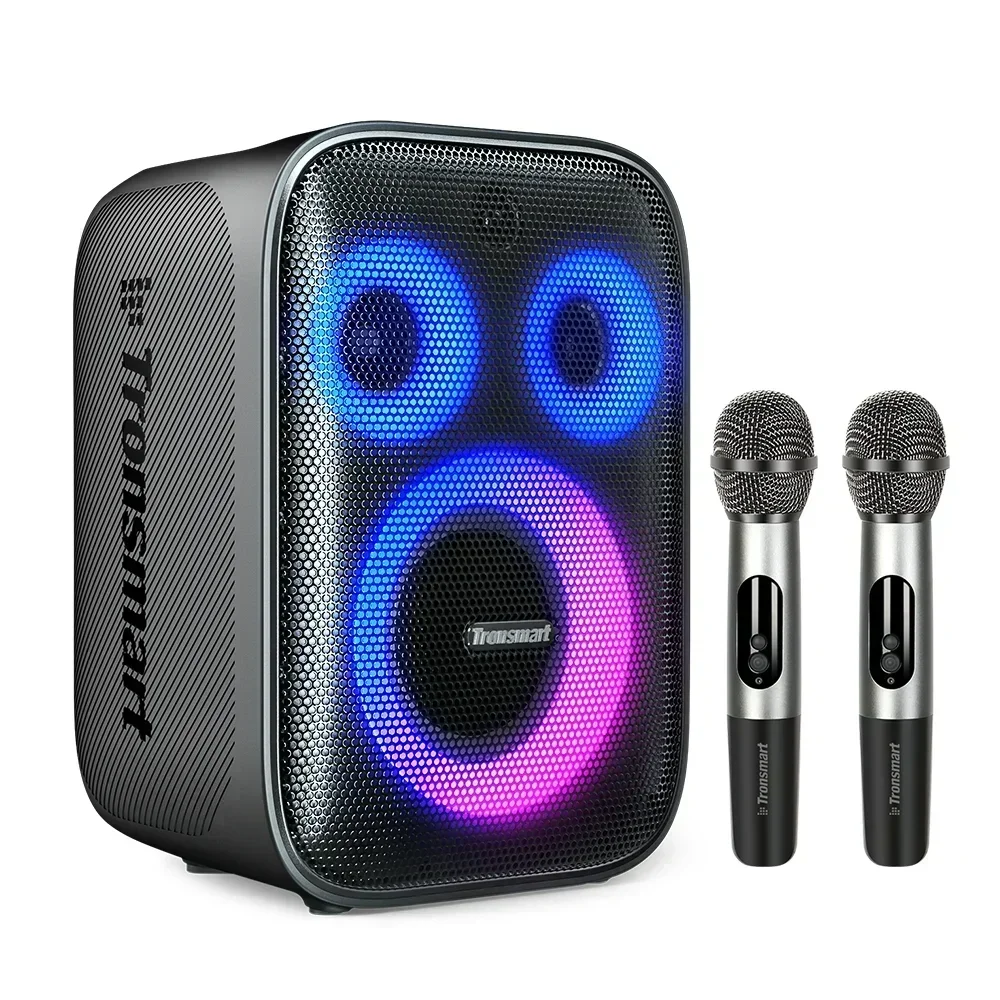 Tronsmart Halo 200 Karaoke Wireless Portable Speaker with Two Wireless Microphones and Shoulder Strap Support AUX IN/TF/U card