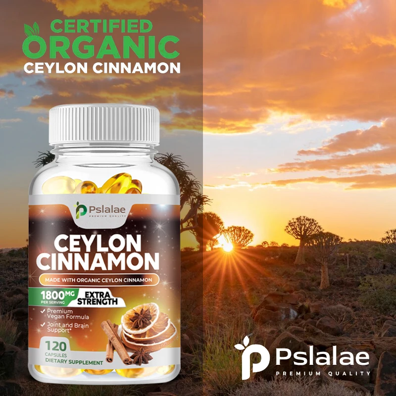 Premium Ceylon Cinnamon 1800 mg - a natural supplement that supports healthy circulation, brain and joint function