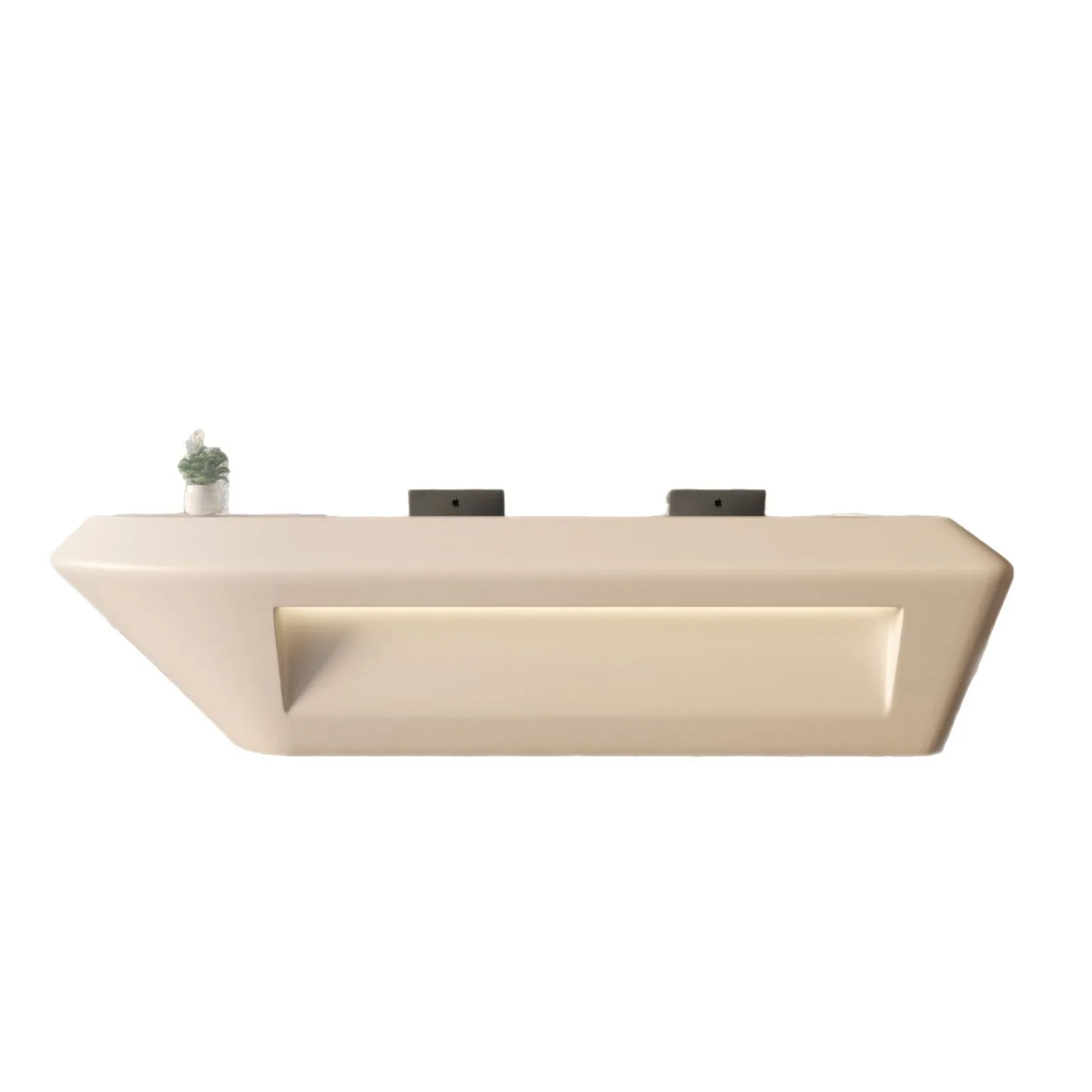 

Company reception desk bar exhibition hall Science and Technology Museum shopping mall simple paint checkout page service desk