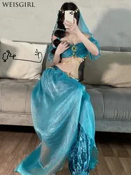 Cleópatra Bely Deusa Sexy Princesa Cosplay Costume, Egípcio Exótico Dança Indiana, Região Oeste