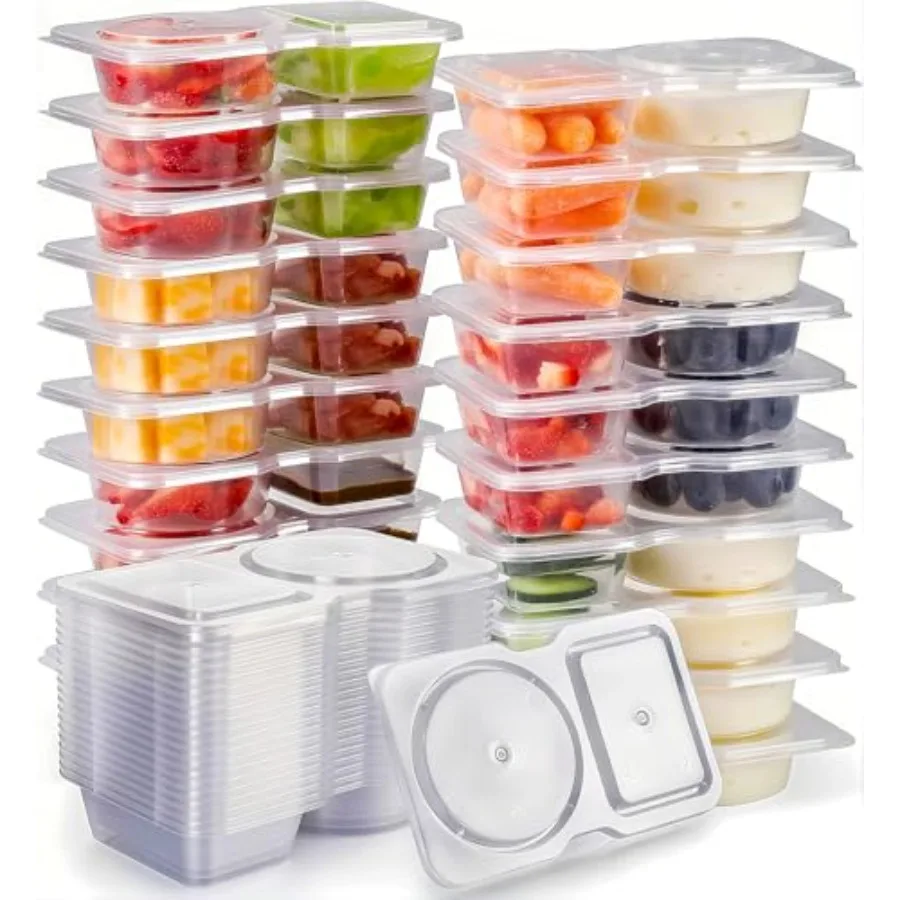 Reusable Snack Containers with Lids: Snack Pack Containers 20Pcs - Snackle Box Container Portion Control - Meal Prep Containers