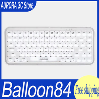 Coolkiller Balloon84 Mechanical Keyboard 3 Mode USB/2.4G/Bluetooth Wireless Keyboards Transparent Office Custom Keyboard Gifts