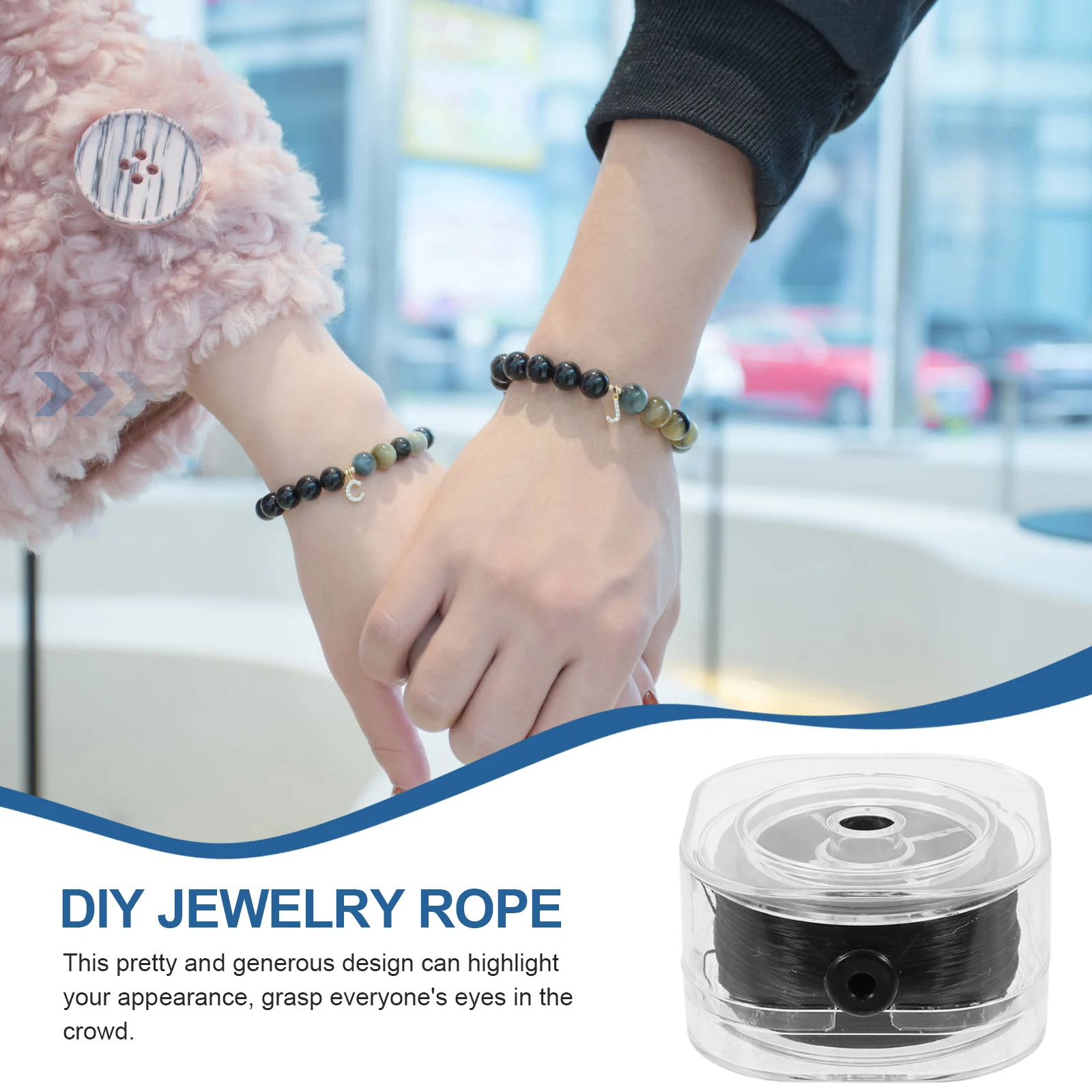 

1 Roll Multi-Use Elastic Diy Jewelry Making Thread Bracelet Necklace String Cord Craft Rope Stretch Beading Supplies