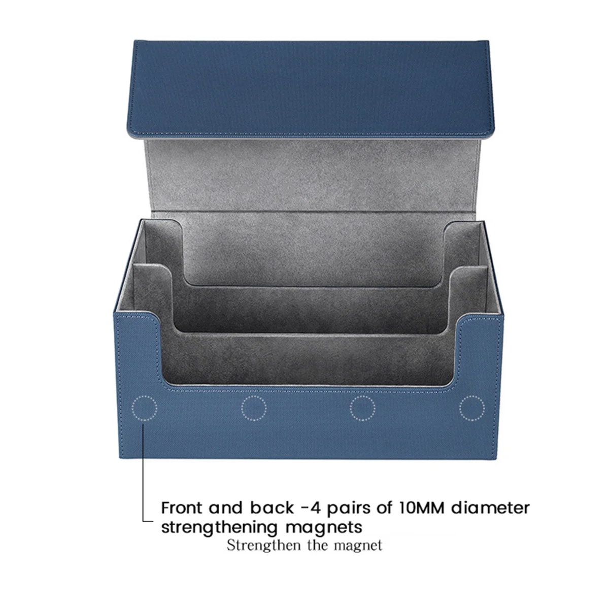

AAM-Card Storage Box for Trading Cards,Card Deck Case, Magnetic Closure Card Holder for Magnetic Game Cards Blue