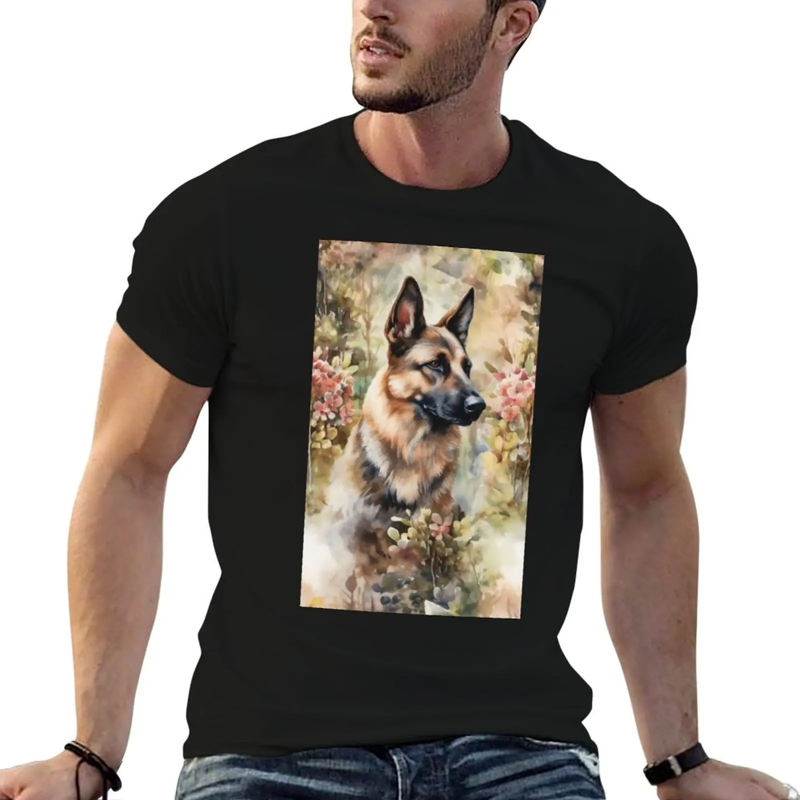 German Shepherd Dog T-Shirt t shirts with prints graphic t shirts for man anime t shirts oversize T-shirt
