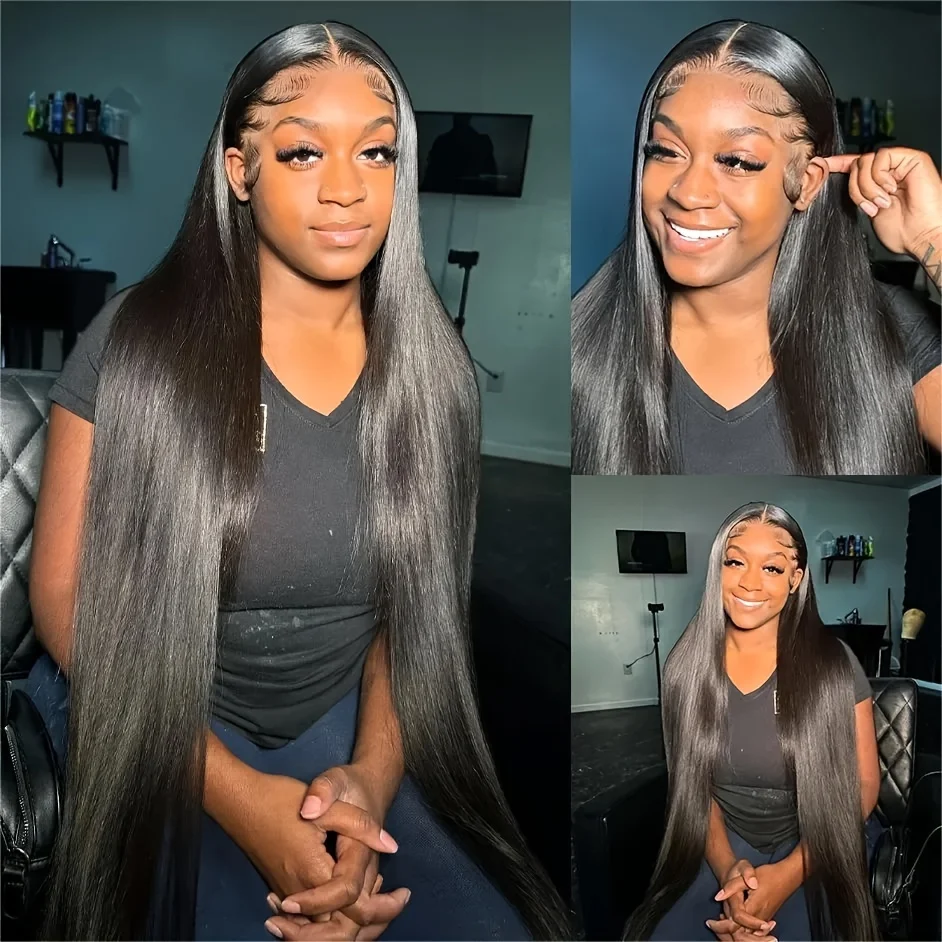 Osso em linha reta peruca dianteira do laço 4x4 5x5 peruca de fechamento do laço sem cola 13x4 13x6 hd laço frontal 360 perucas de cabelo humano em linha reta para mulher