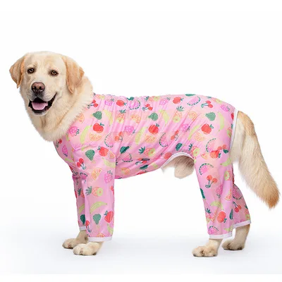 Pet Jumpsuit for Medium Large Dogs Spring Summer Mesh Breathable Cooling T-Shirt Quick Dry Lightweight Dog Clothes Overalls