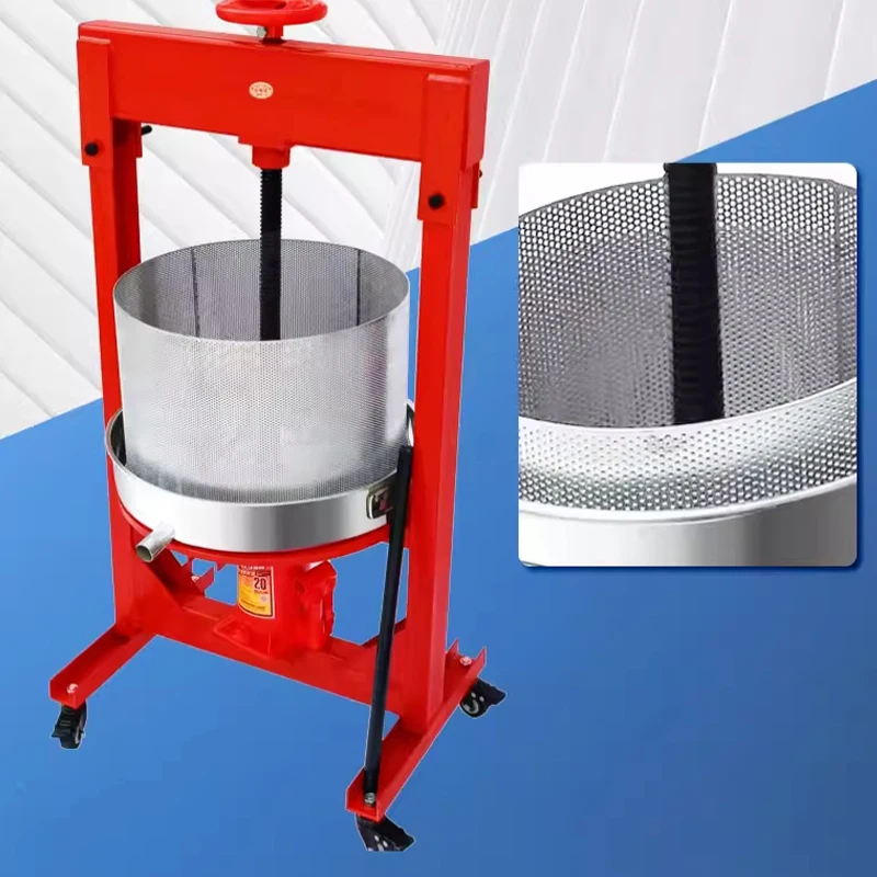 9/14L Manual Stainless Steel Commercial Honey Press Oil Residue Press Machine Medicine Fruit Juicer Press Tool Hydraulic Pres s