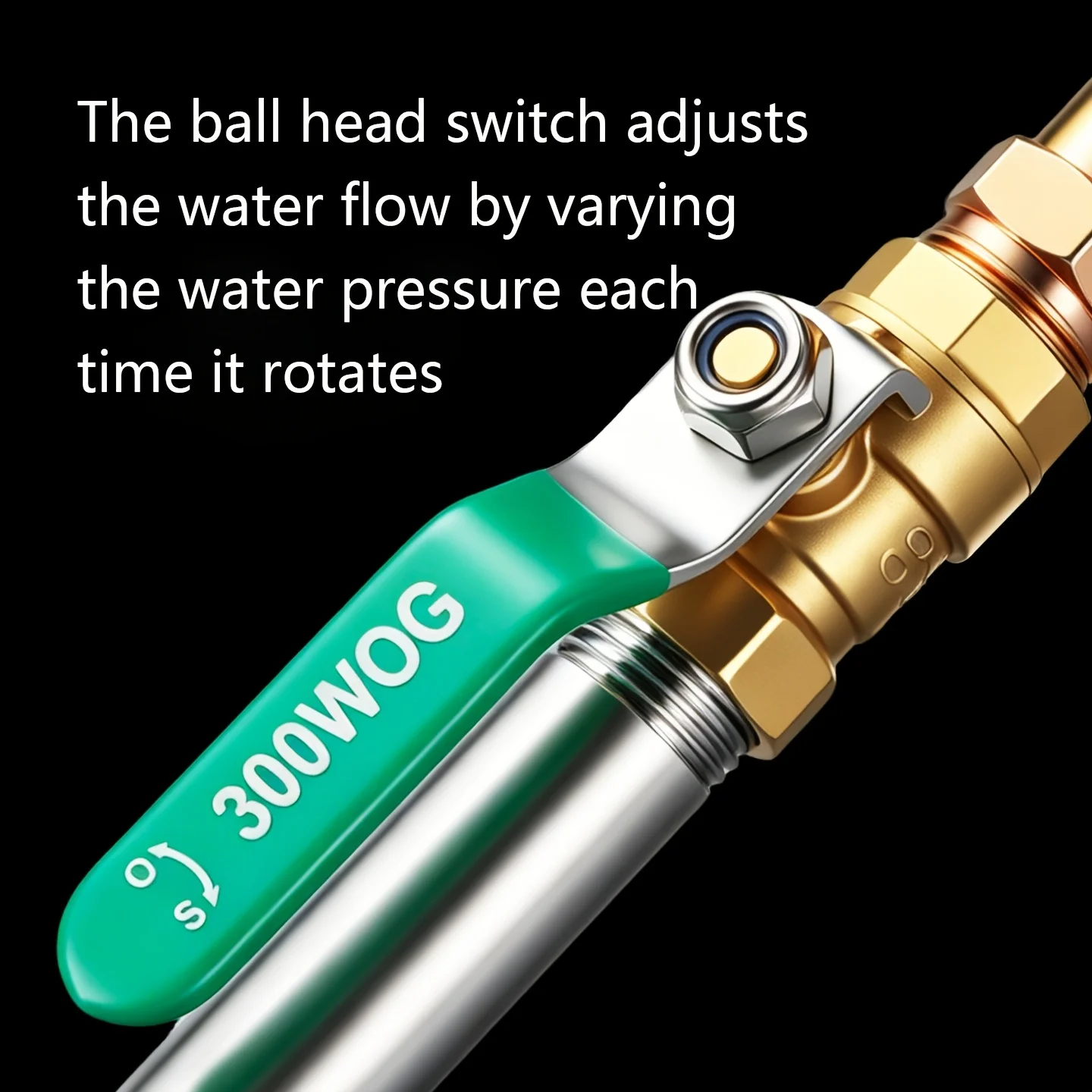 Multi Functional High-Pressure Brass Water Gun Nozzle Direct Spray High-Pressure Water for Car Washing and Watering