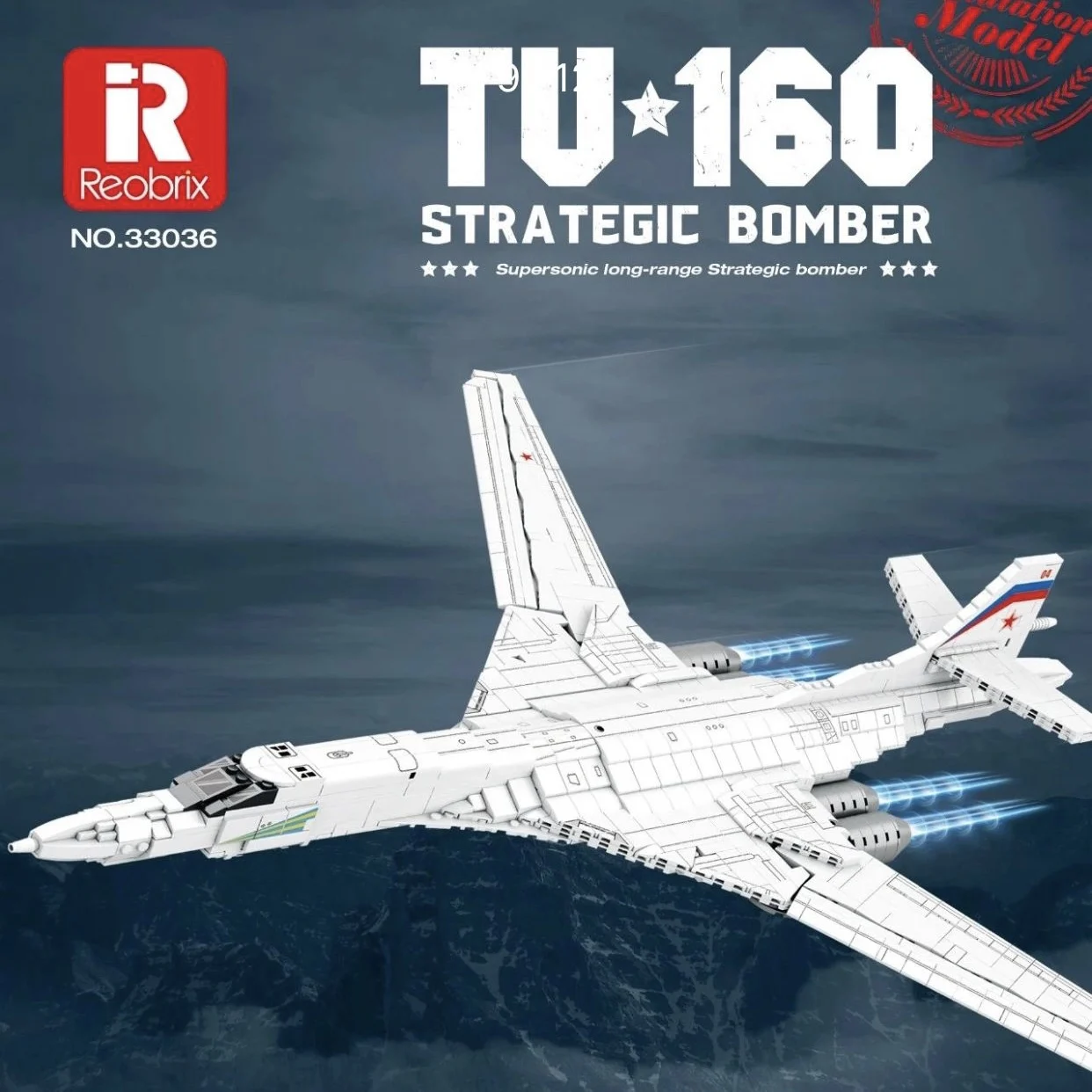 

Military Russia Tu-160 Blackjack Strategic Bomber Moc Building Blocks Ww Ii Soviet White Swan Fighter Model Bricks Toys For Boys