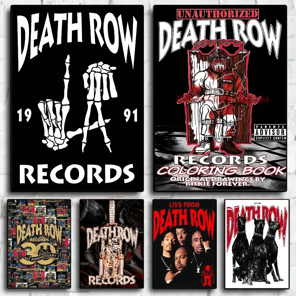 D-Death RowS Records Classic Vintage Posters Whitepaper Prints Posters Artwork Kawaii Room Decor