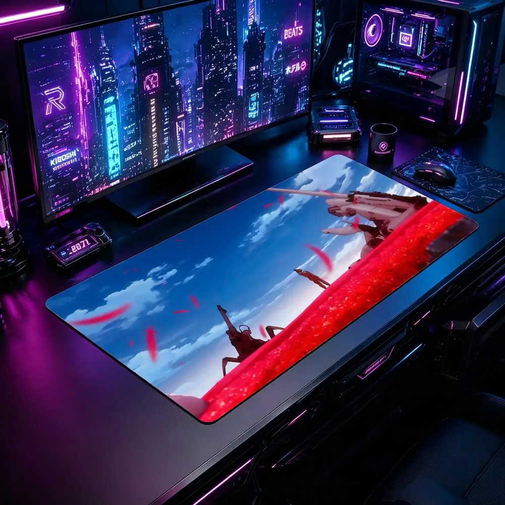 Tapis de souris gaming 886-Eighty Six XXL, grand tapis de bureau antidérapant en caoutchouc, tapis de souris étendu pour PC et ordinateur portable