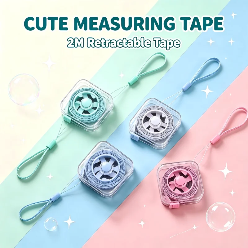 Sewing Gauge Ruler - 4개입 미니 접이식 소프트 줄자 2M/6FT