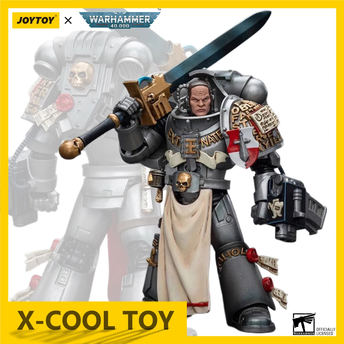 JOYTOY Warhammer 40K Grey Knights Action Figure 1/18 Strike Squad Justicar Joints Movable Figurine Collection Model Toys Gift