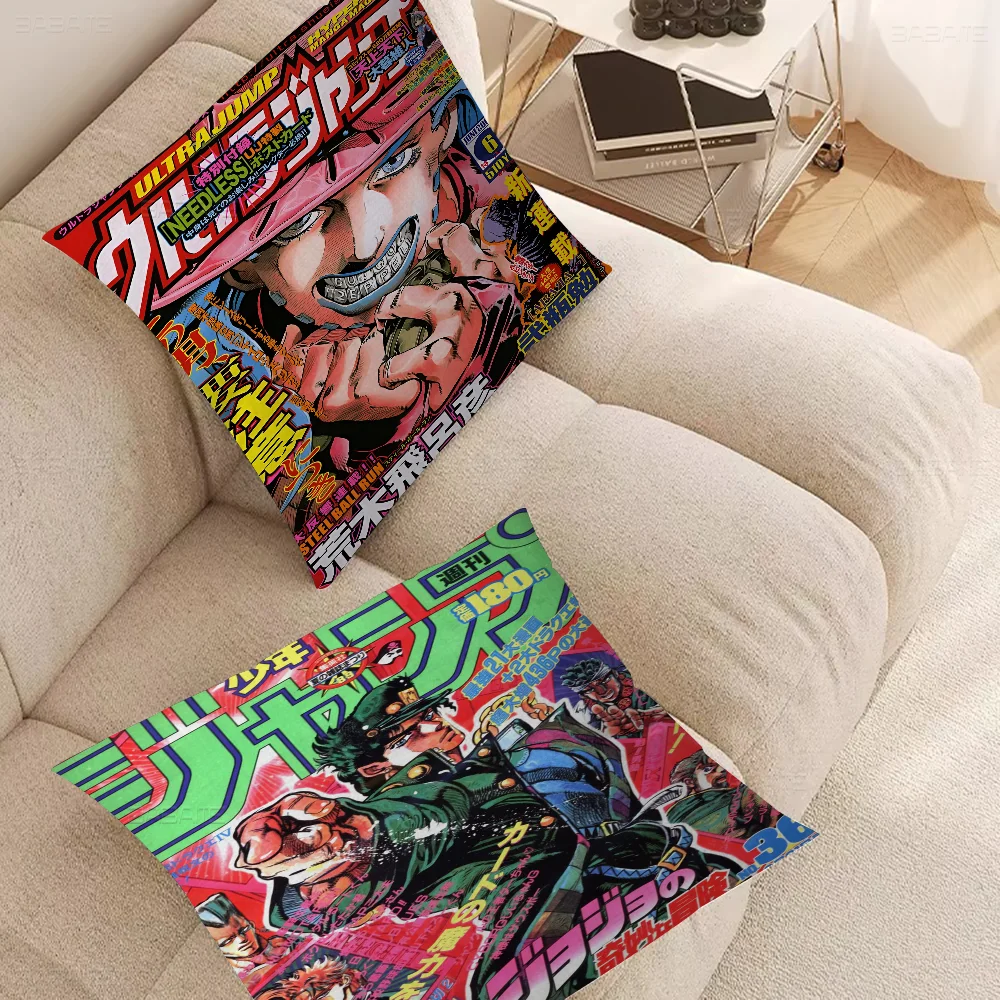 

JOJO Anime JoJo's Bizarre Adventure 45*45cm Cushion Cover Pillow Cover Decor Pillowcase Home Pillowcase For Couch Pillow