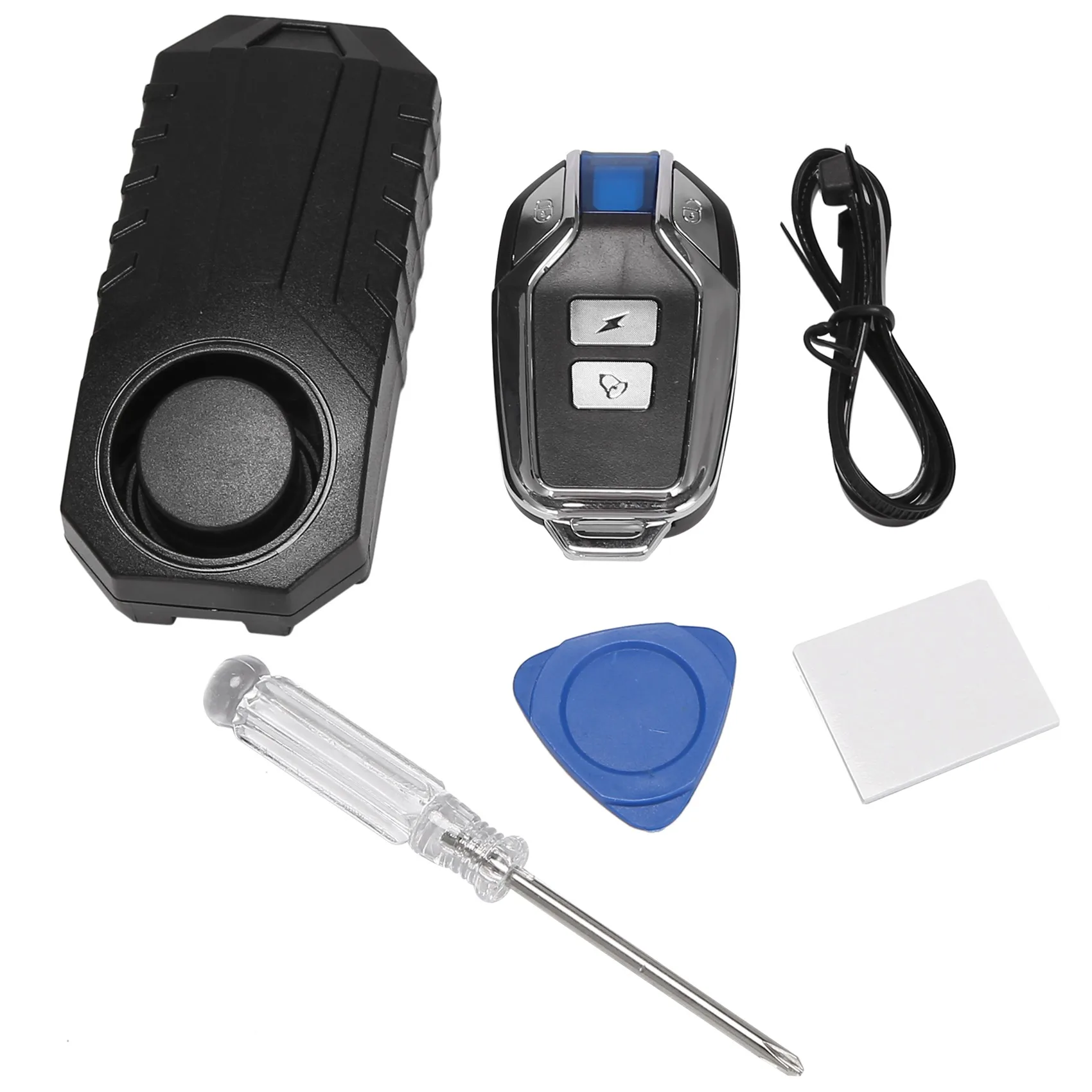 Exquisite 113Db Super Loud Wireless Motorcycle Bicycle Alarm Security Alarm With Remote Control Waterproof Black