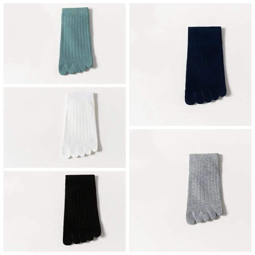 موضة القطن خمسة أصابع الجوارب لا تظهر امتصاص العرق الرجال جوارب رياضية الكاحل أنبوب قصير مكافحة الاحتكاك الجوارب الذكور #5