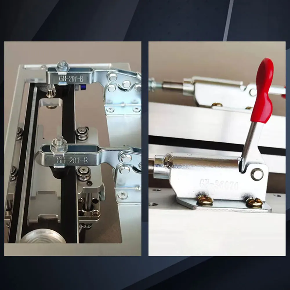 support-de-fente-a-charniere-croisee-pour-portes-et-fenetres-en-alliage-d'aluminium-moule-de-rainurage-deux-en-un-pour-charnieres-croisees-et-outils-de-rainurage