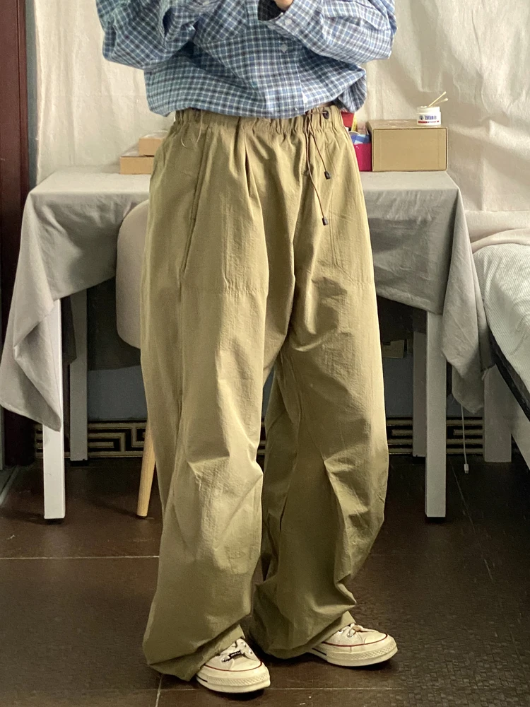 

Lightweight Outdoor Sports Paratrooper Pants Qui Dry Straight Leg Loose Workwear Casual Trousers for Youth Summer Season