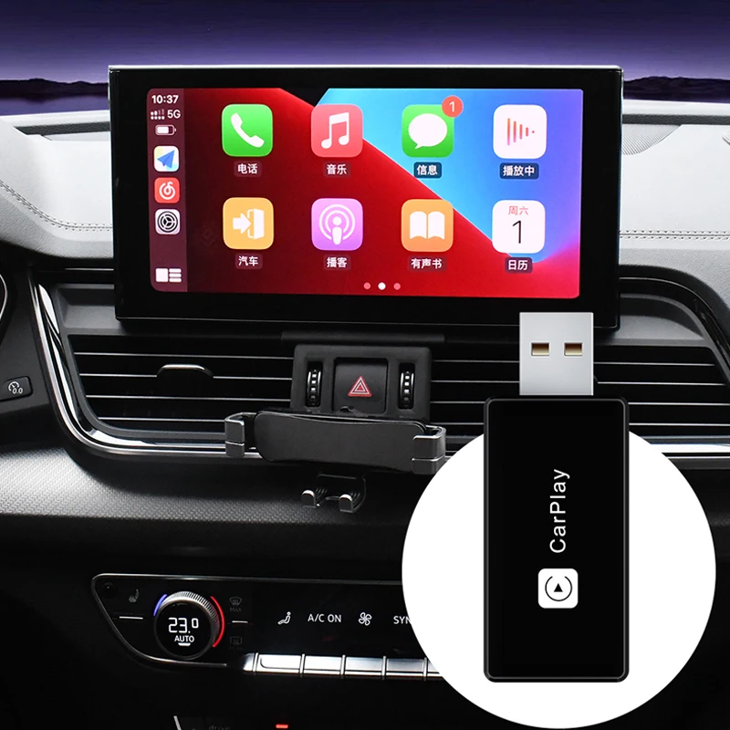 clearance price Universal 2 in1 Wireless CarPlay Android Auto Smart Mini Box Plug And Play Wireless Adapter WiFi Fast Connect
