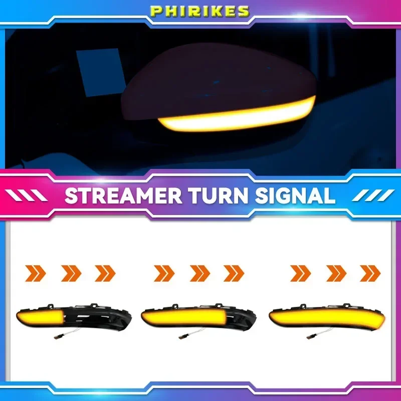 

Turn Signal Indicator Lamps For Peugeot 208 2008 For Citroen C3 C4 Dynamic LED Side Mirror Blinker Lights Sequential