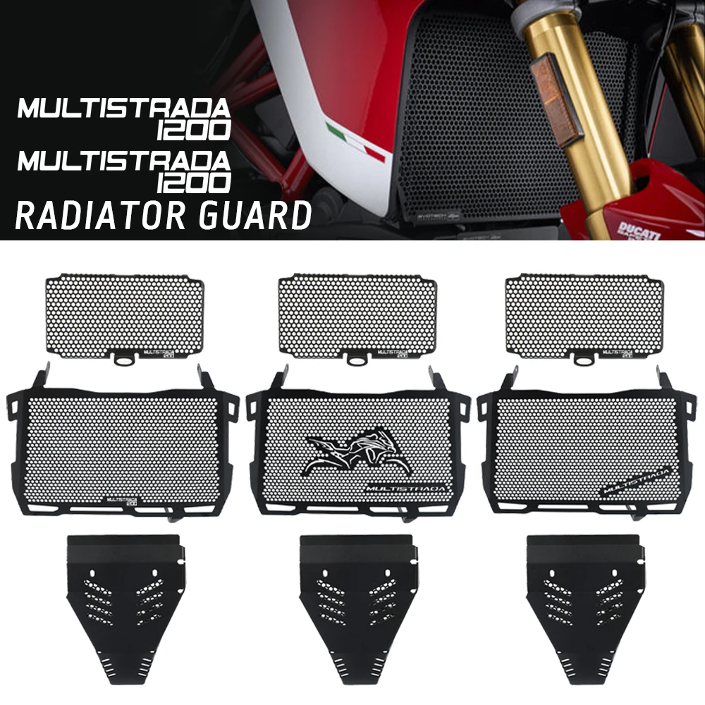 

Motorcycle CNC Engine Oil Cooler Protect FOR Ducati Multistrada 1200/Pikes Peak 1200S D air 2015 2016 2017 Radiator Grille Guard