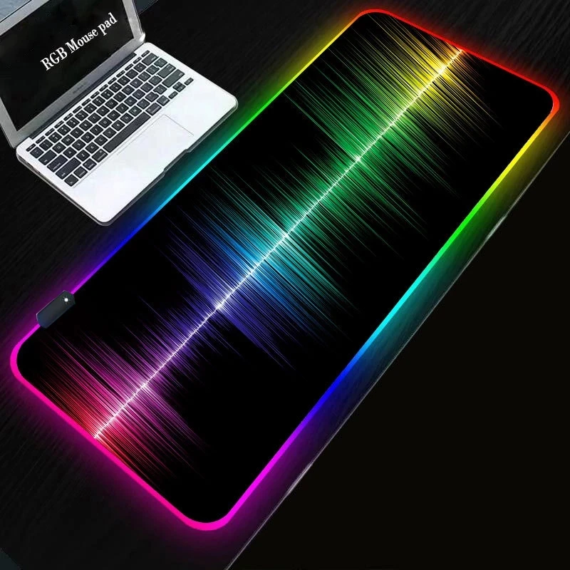 LED Light Desk Mat xxl Computer Mousepad With USB Hub 80x30 90x40cm Backlight Keyboard Cover Keyboard Mause Gaming Mouse Pad RGB