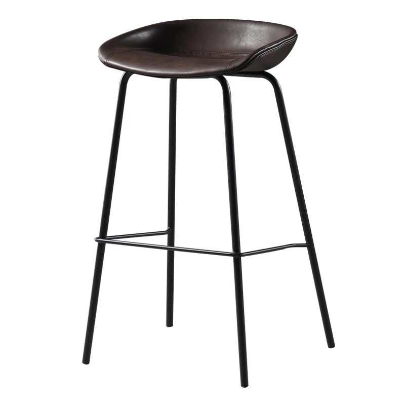 # Best Seller Luxury Iron Frame Chair Bar Leather Bar Stool High Chair