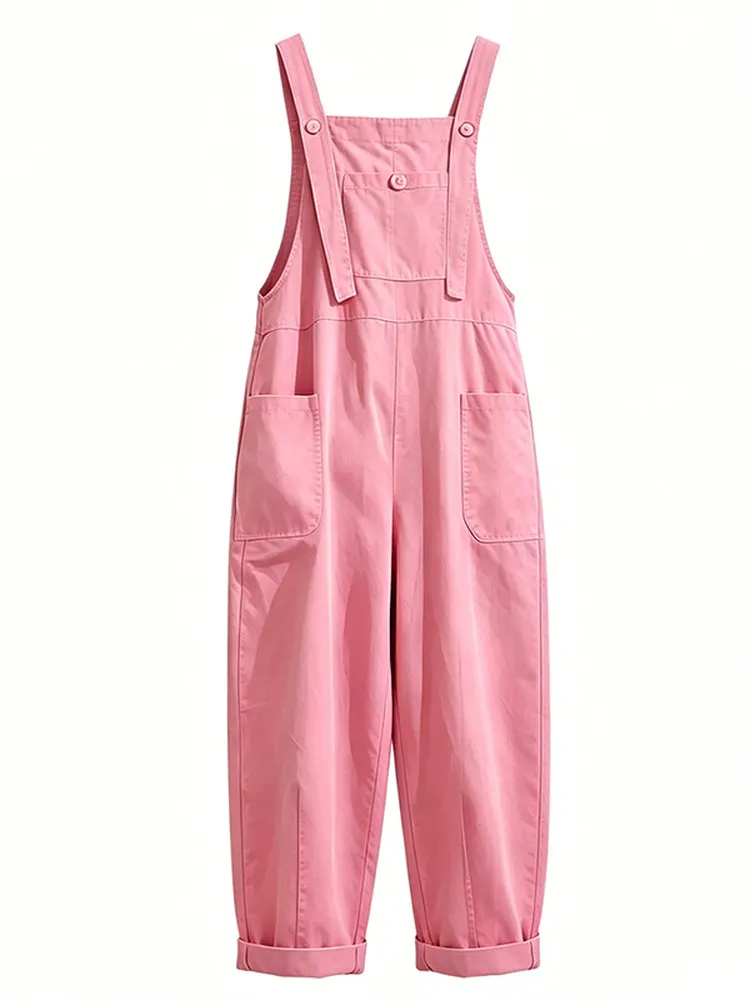 

2026 European Summer New Women's Denim Jumpsuit Casual Loose Workwear Overalls