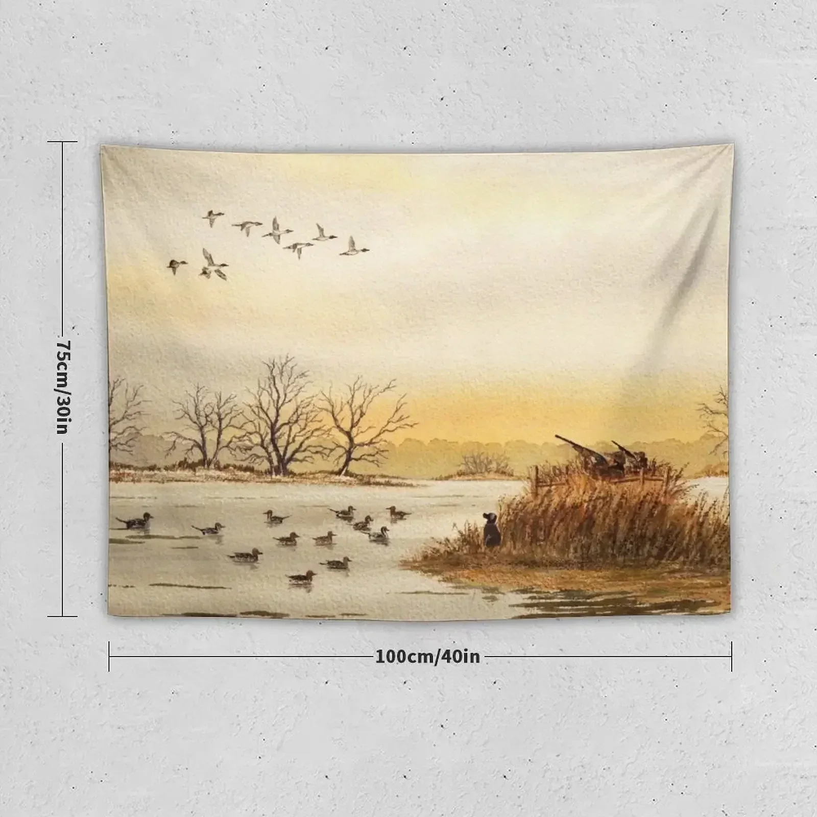 Duck Hunting For Pintails Tapestry Wallpapers Home Decor Wall Carpet Room Decorations Aesthetic Tapestry