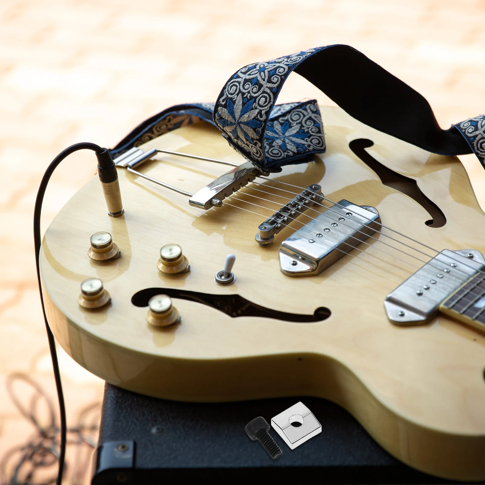 

1Set Zinc Alloy Guitar String Retainer Press String Hardware for High-End Electric Guitars Smooth Finish Easy Installation