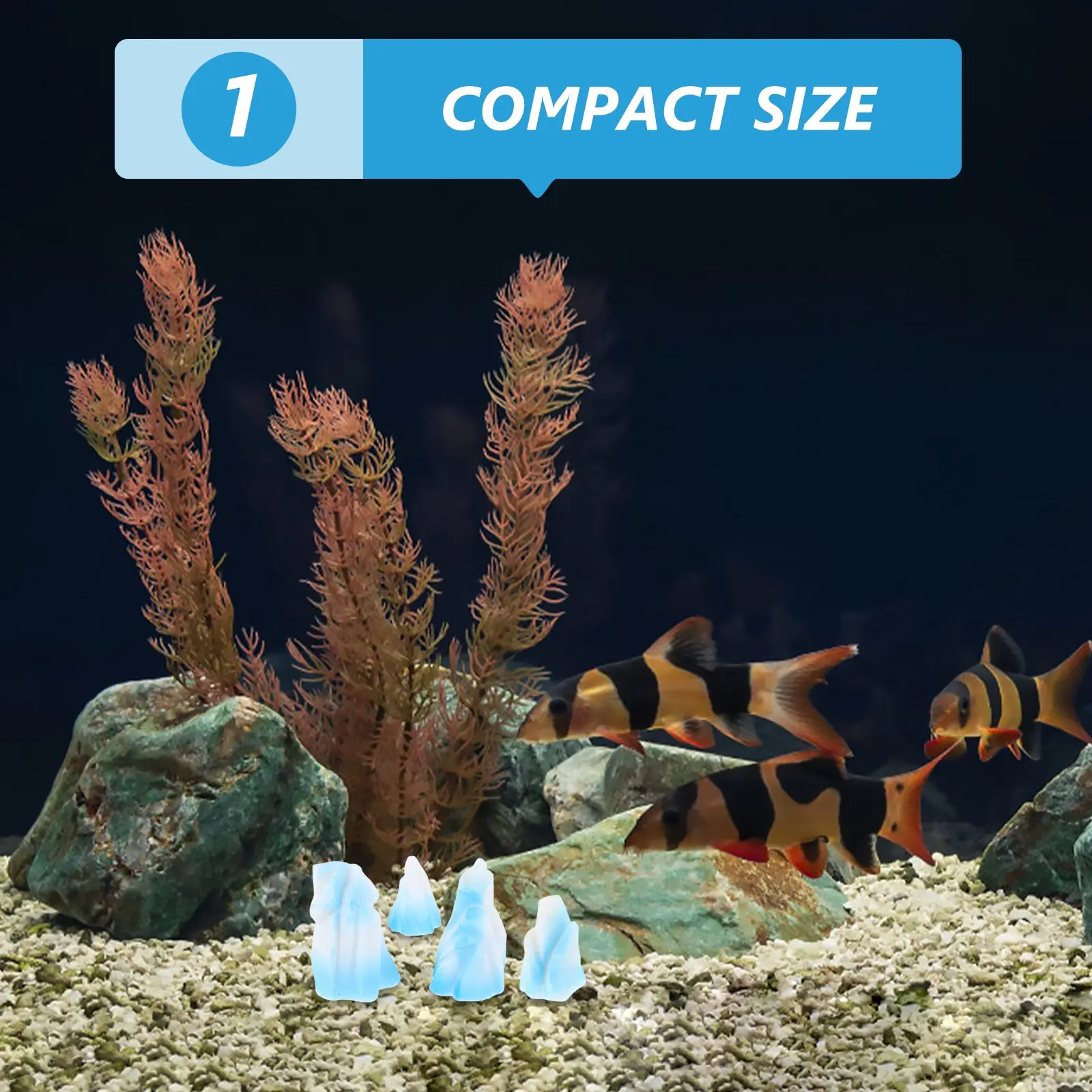 

4Pcs Detailed Resin Iceberg Micro Landscape Miniature Aquarium Decorations Small Resin Ornaments Miniatures Figurines