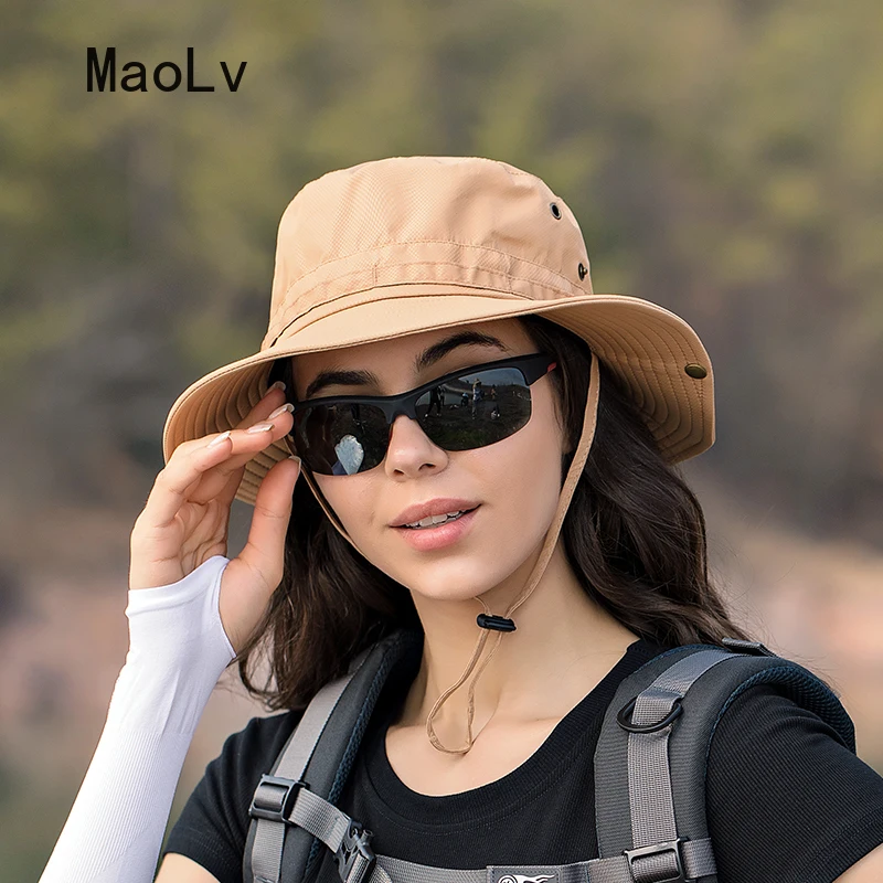 Outdoor Sun Hat for Men Summer Quick Drying Breathable Short Brim Bucket Hat Women Hiking Fishing Safari Visor Cap Gorras