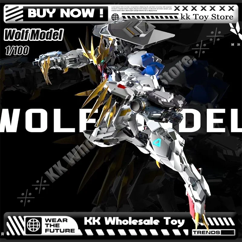 New Wolf Model  1/100 Barbatos Lupus Rex Assembly Model Kit Action Figures Robot Plastic Model Kits Alloy Frame Customized