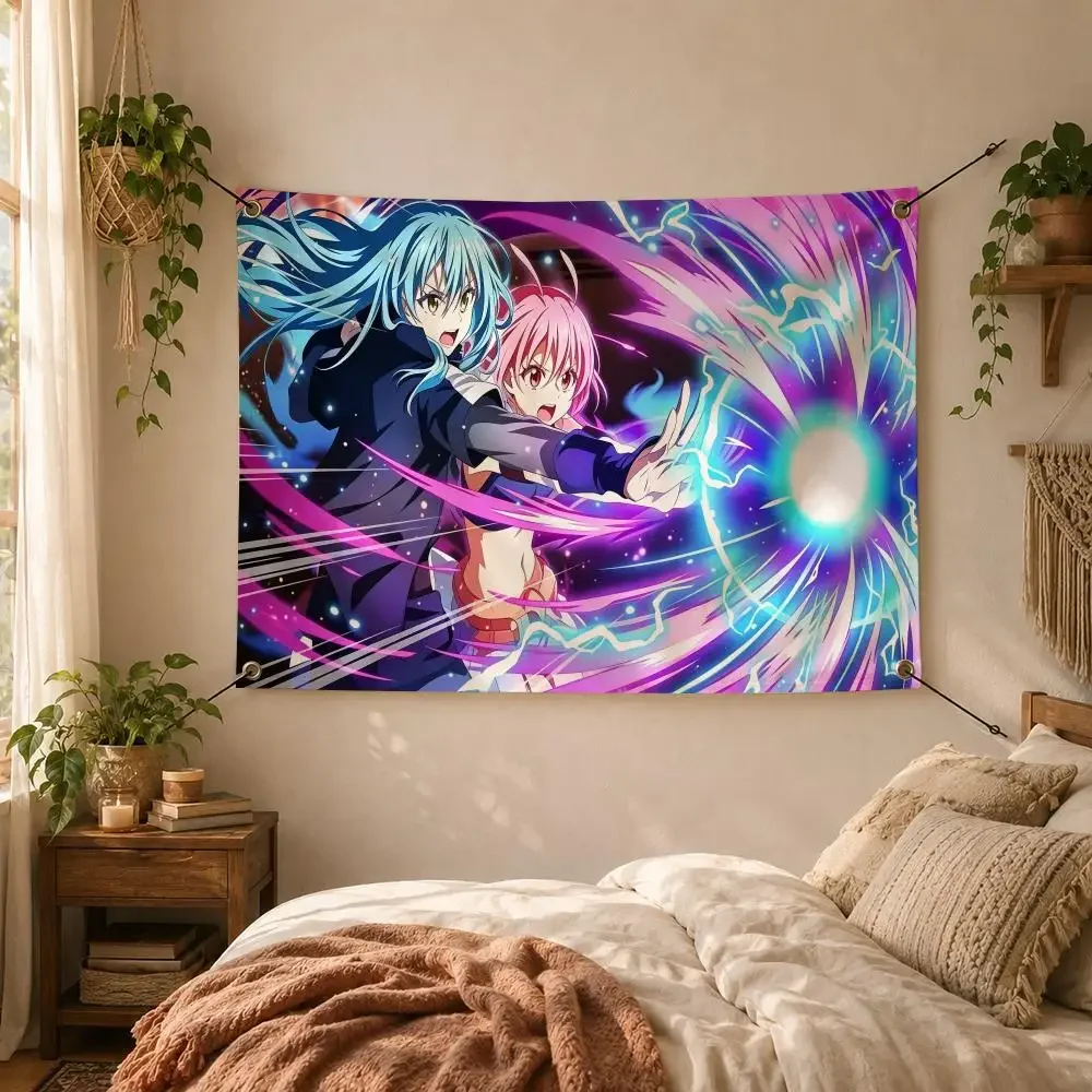 Anime Fantasy That Time I Got Reincarnated Flags Decorative Banner for Outdoor Garden Yard Camping Party Home Wall Hanging Decor