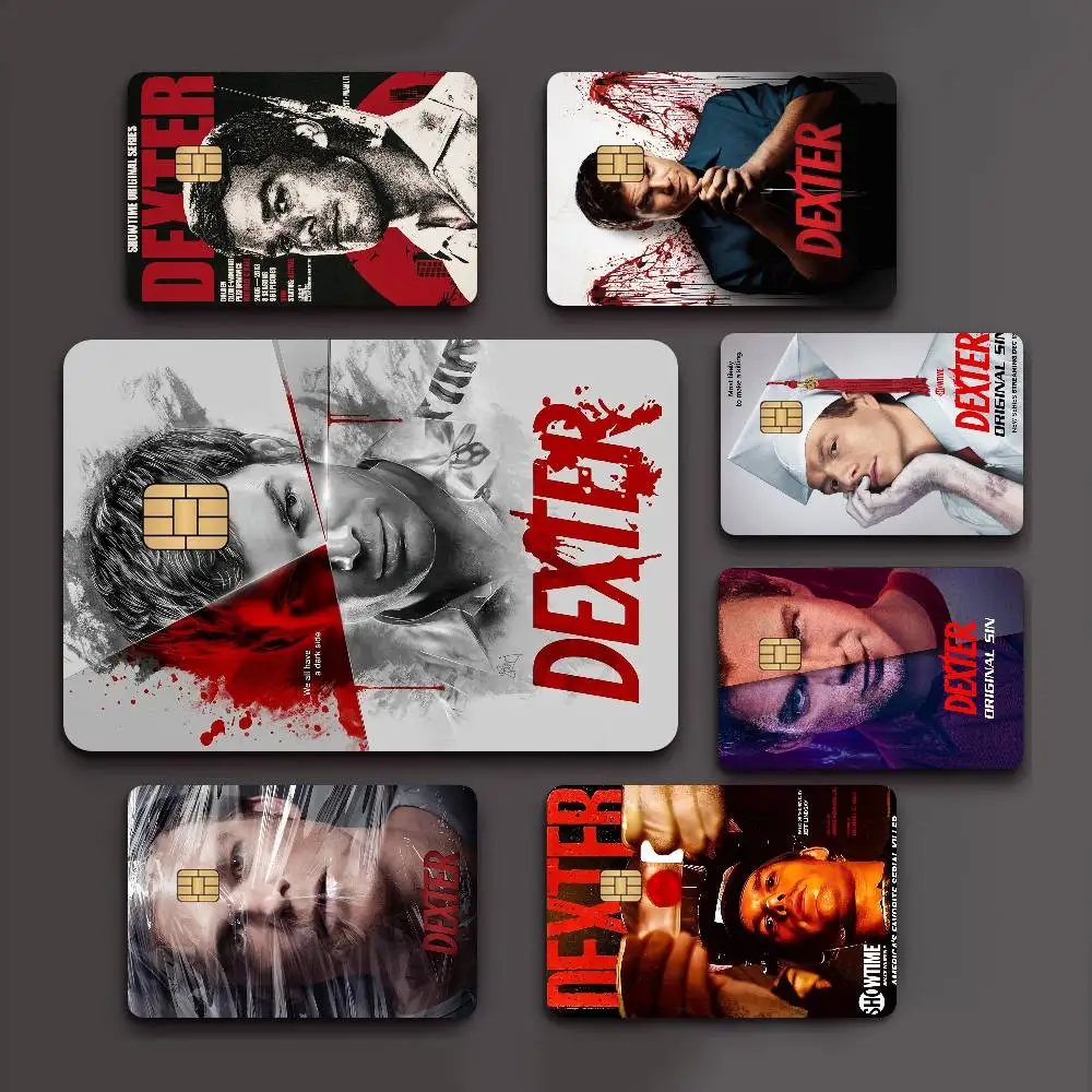 Dexter Morgan Character Fashion Matte Gold Silver Black Matte Film Skin Sticker Tape for Bank Credit Debit Card