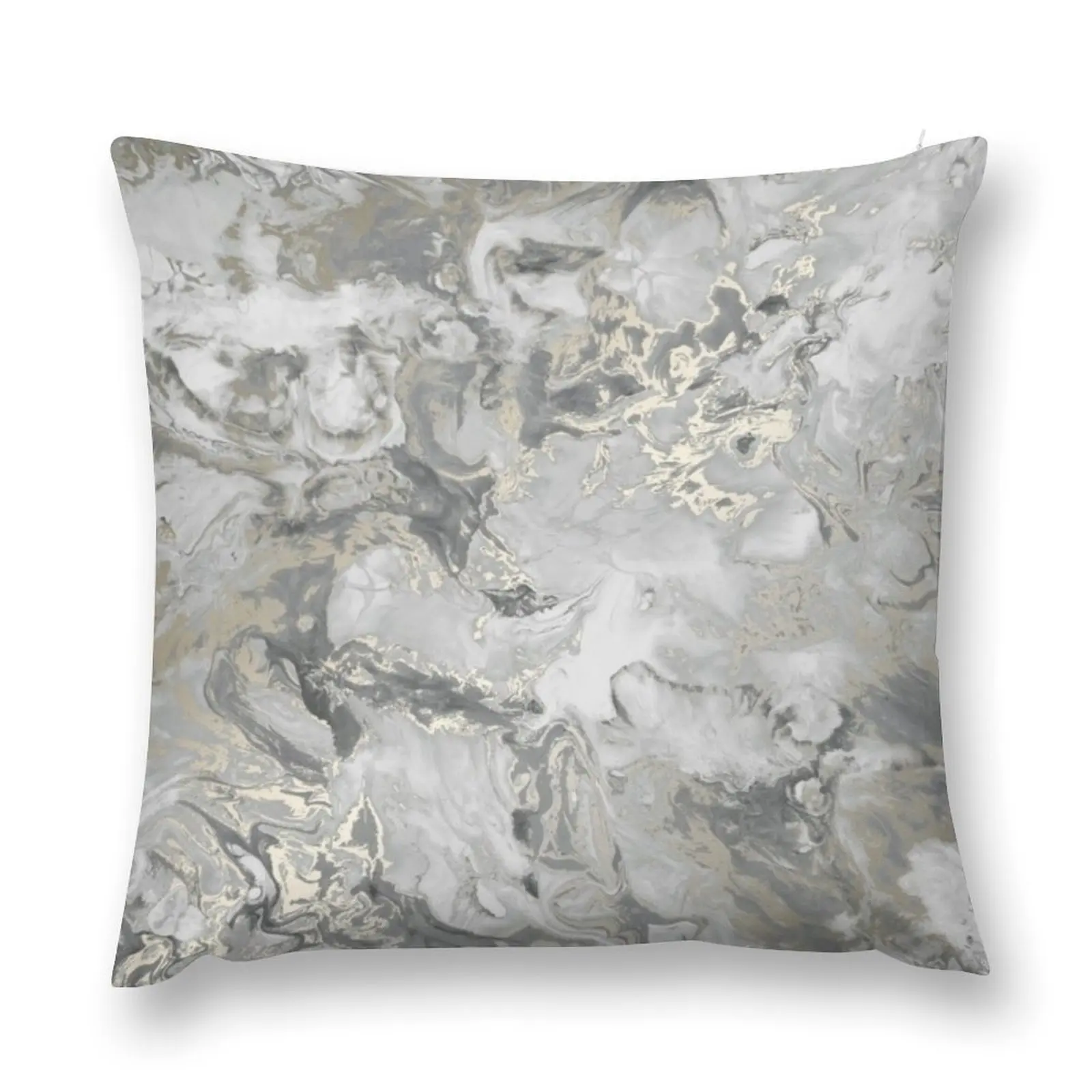 

Grey and Gold Marble Throw Pillow pillows decor home Christmas Pillow Cases pillow