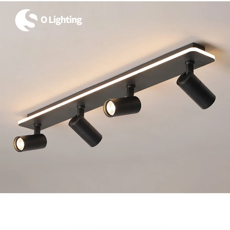 

Spotlight LED Track Light Nordic Living Room Ceiling Downlight Surface Fitting Cloakroom Clothing Shop Commercial Spotlight