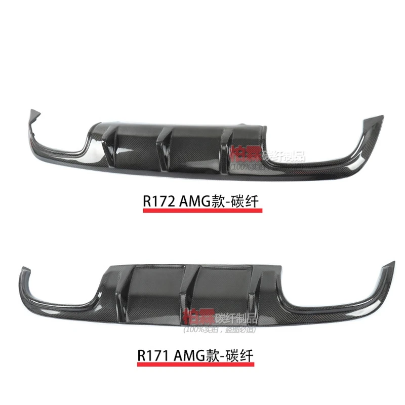 Carbon fiber Rear Bumper Lip Spoiler Diffuser Cover For Benz SLK Class R171 R172 SLK200 SLK250 SLK300 SLK350 SLK55 2005-2019