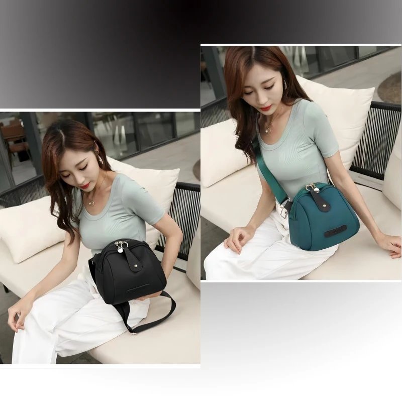 Waterproof Shell Crossbody Bag for Women Nylon Small Shoulder Bag Trendy Phone Purse Handbags with Wide Adjustable Strap