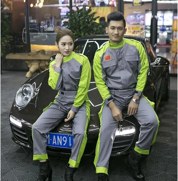 Tuta per riparazioni auto da lavoro per auto 4S Autumen Men Washer Uniform Suit Grigio