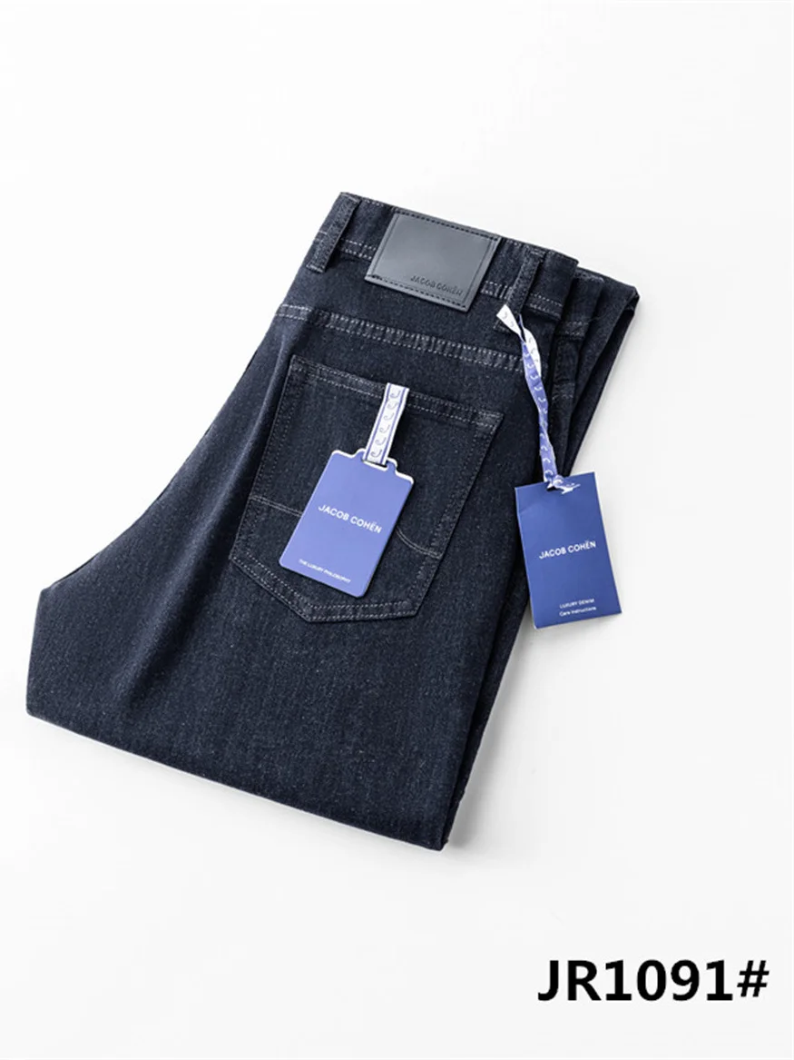 

Jaco2026 Spring Summer Slim Fit Elastic Cotton Jeans Loose Straight Leg Version 3138 Size Retro Style Leather Tag Casual Jeans