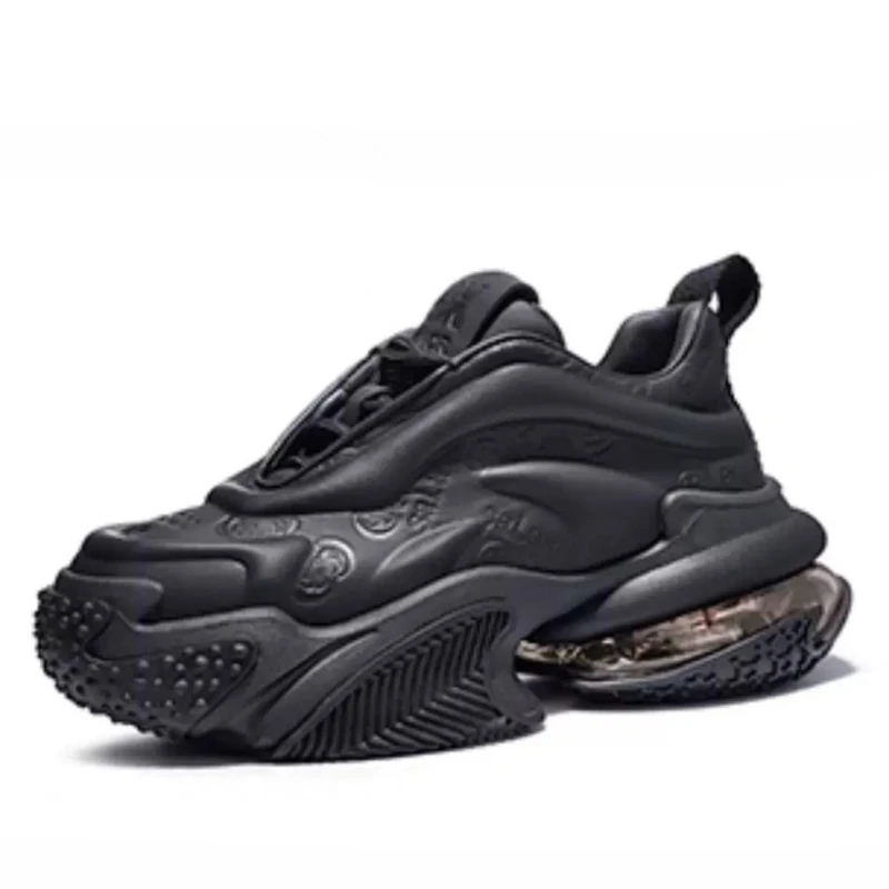 Casual Shoes Men's Trendy Fashion Brand Mecha Sports Shoes Buffer Cushion White Shoe Thick Soled Height Increasing Shoes Women
