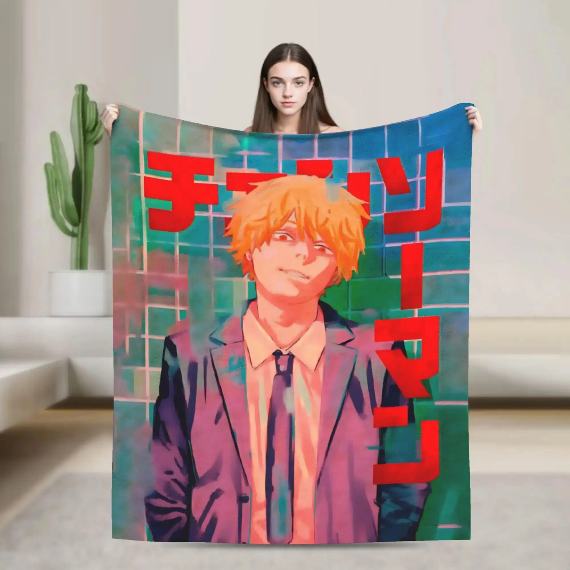 

Фланелевое одеяло Chainsaw Man Reze: Мягкий и теплый плед для спальни, дивана, пикника, покрывало или модный уличный аксессуар