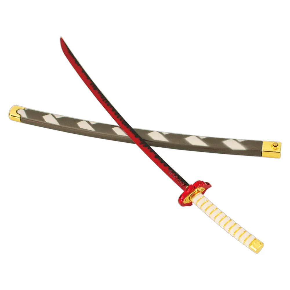 Épée de catapulte à lame Rengoku Kyoujurou, modèle en métal Anime Demon Slayer, couteau à roue solaire, ornements de bureau à collectionner, jouets pour garçons, 26cm