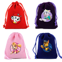 Paw Patrol Drawstring Bag Anime Cartoon Chase Skye Printed Candy Handbag New Boys Girls Portable Brithday Gift Storage Bags