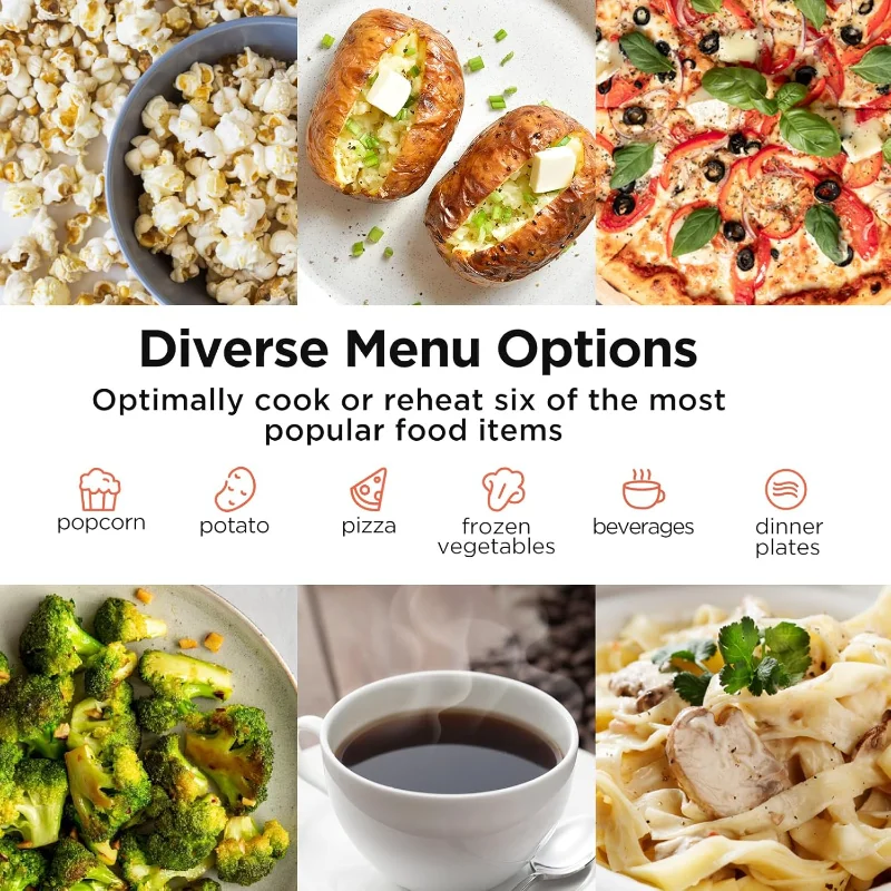 فرن ميكروويف بلاك اند ديكر على سطح الطاولة 0.9 قدم مكعب، 6 قوائم تلقائية، قفل أمان للأطفال، 10 مستويات طاقة، بداية سهلة بلمسة واحدة، لوحة رقمية