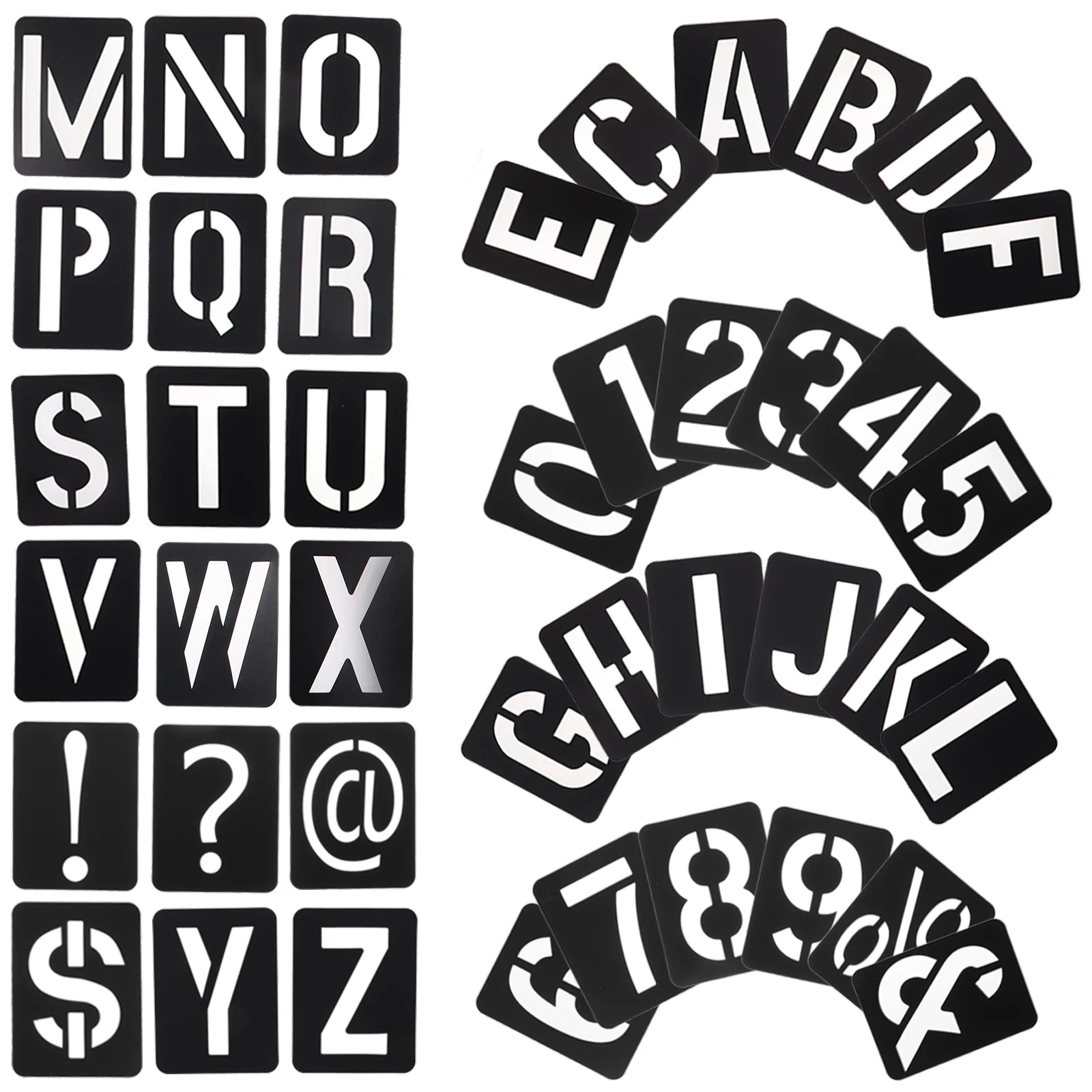 

1 set Plastic Ruler Templates Letter Number Stencils for Painting DIY Wall Art Craft Projects Alphabet Hollow PP Mold Dies